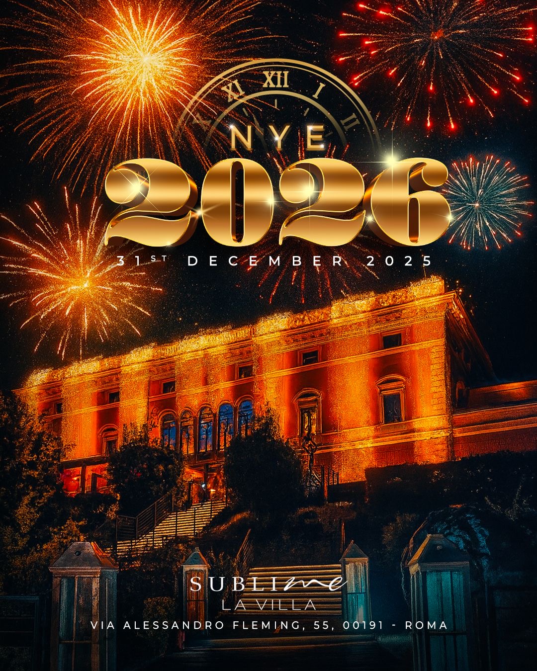 Sublime La Villa – Il veglione in villa a due passi da Ponte Milvio