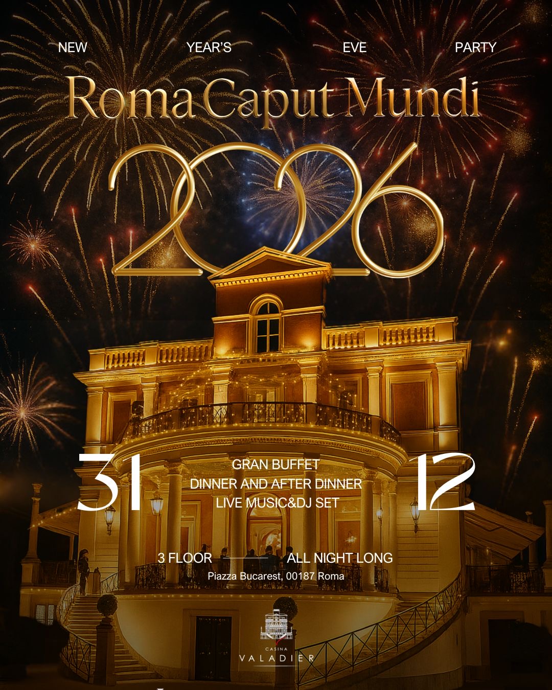 Casina Valadier – Il brindisi panoramico su Roma