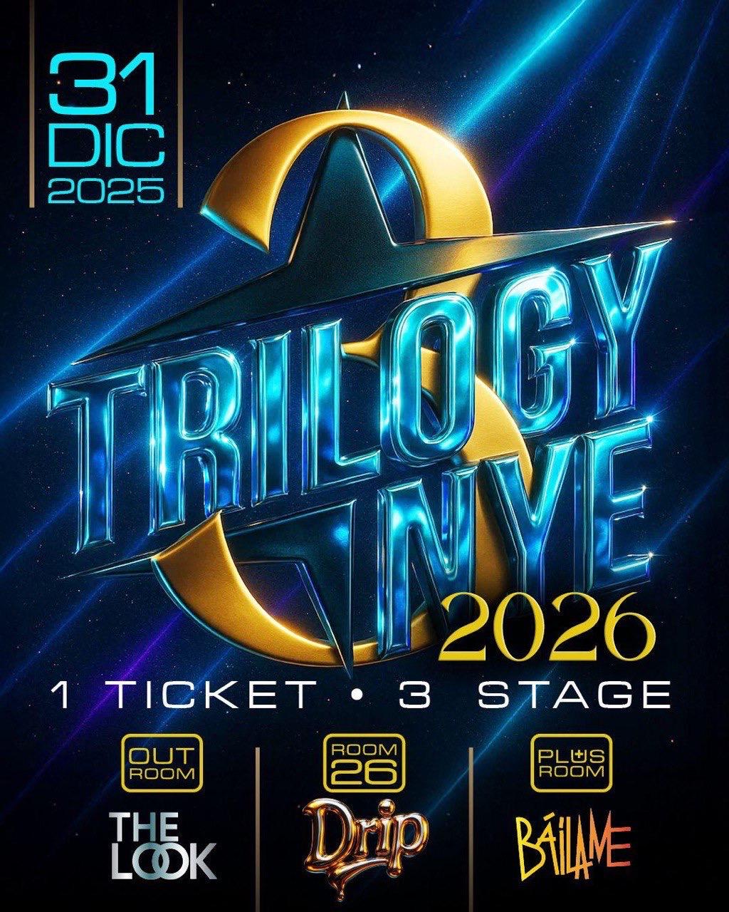 Trilogy Room26  – Un unico Capodanno esplosivo